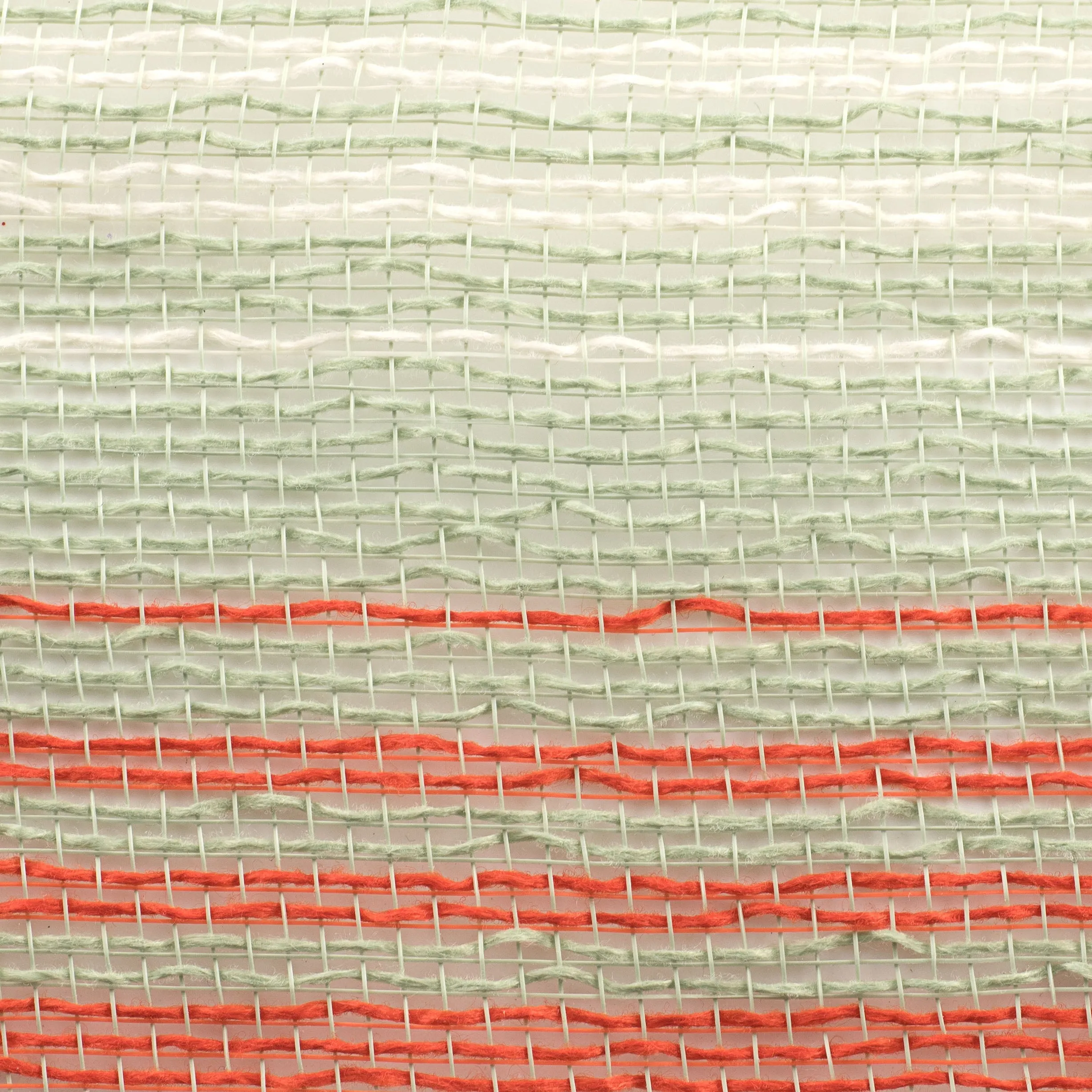 10" Faux Jute Ombré Mesh: Sage, Orange, Cream