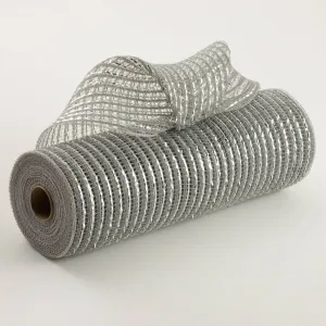 10" Metallic Breeze Mesh: Silver & Grey