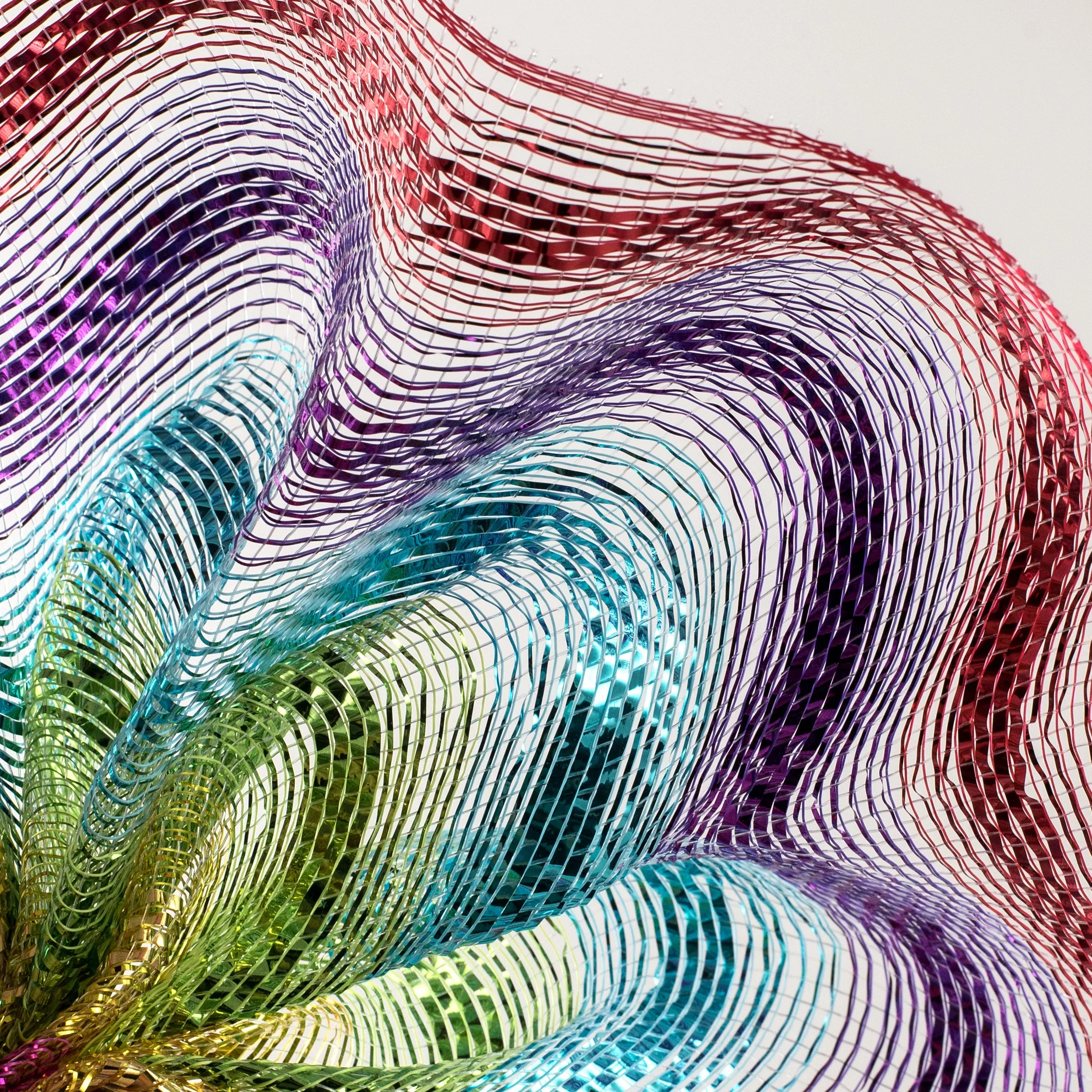 10" Metallic Stripe Mesh: Rainbow (10 Yards)