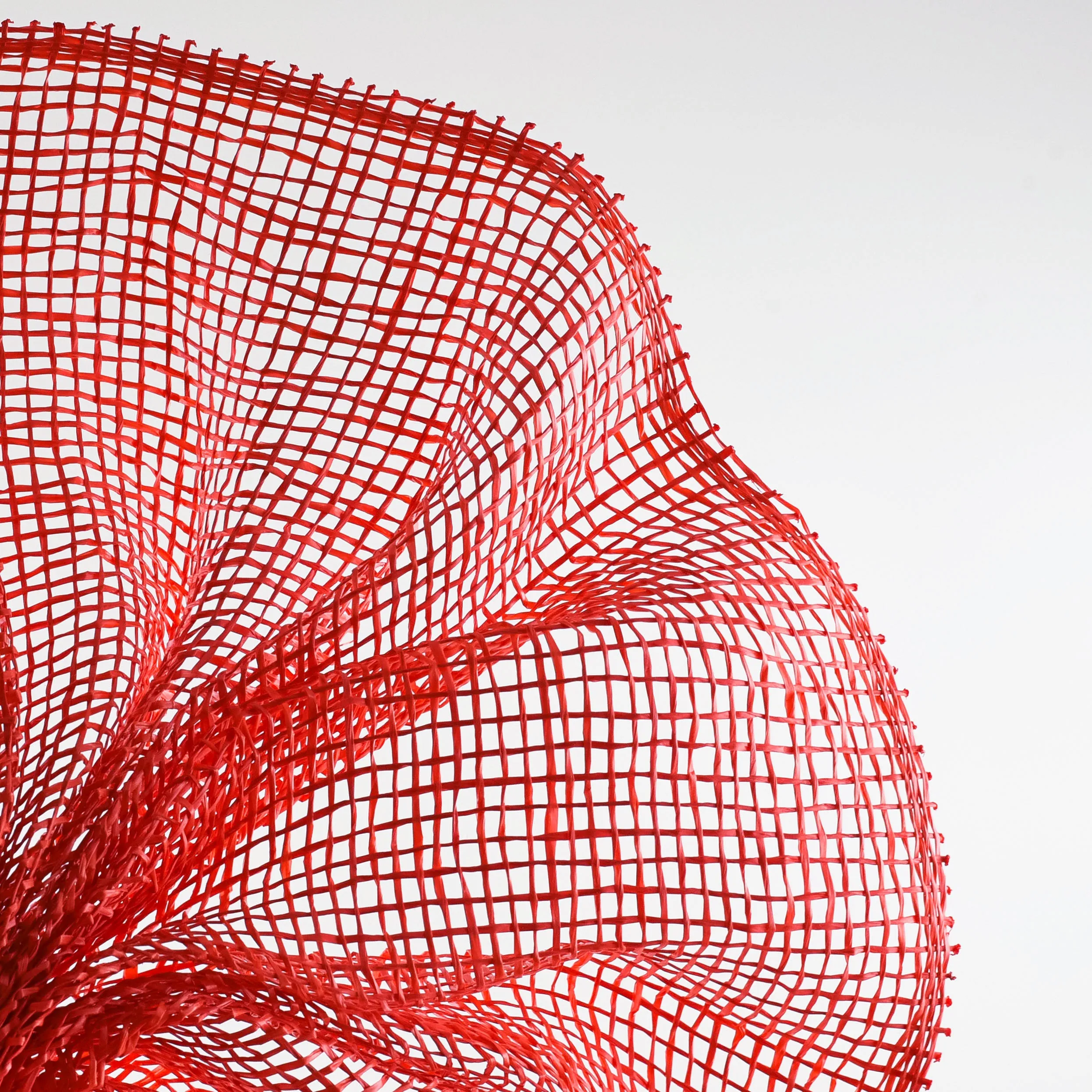 10" Poly Burlap Mesh: Brick Red