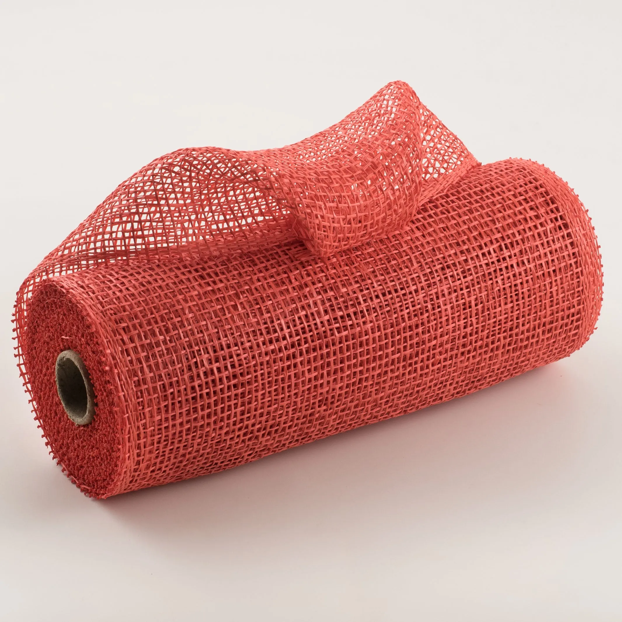 10" Poly Burlap Mesh: Brick Red