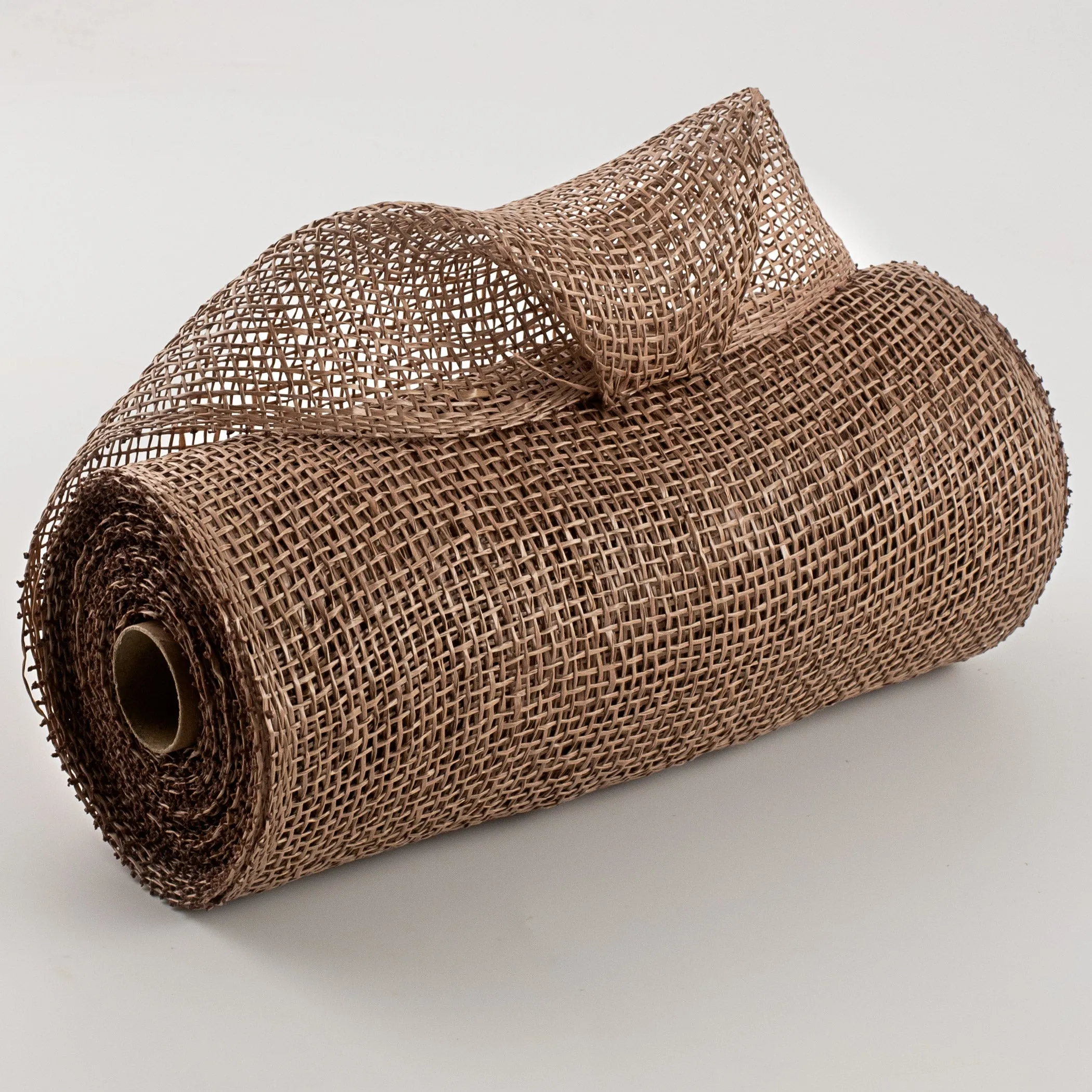 10" Poly Burlap Mesh: Milk Chocolate Brown