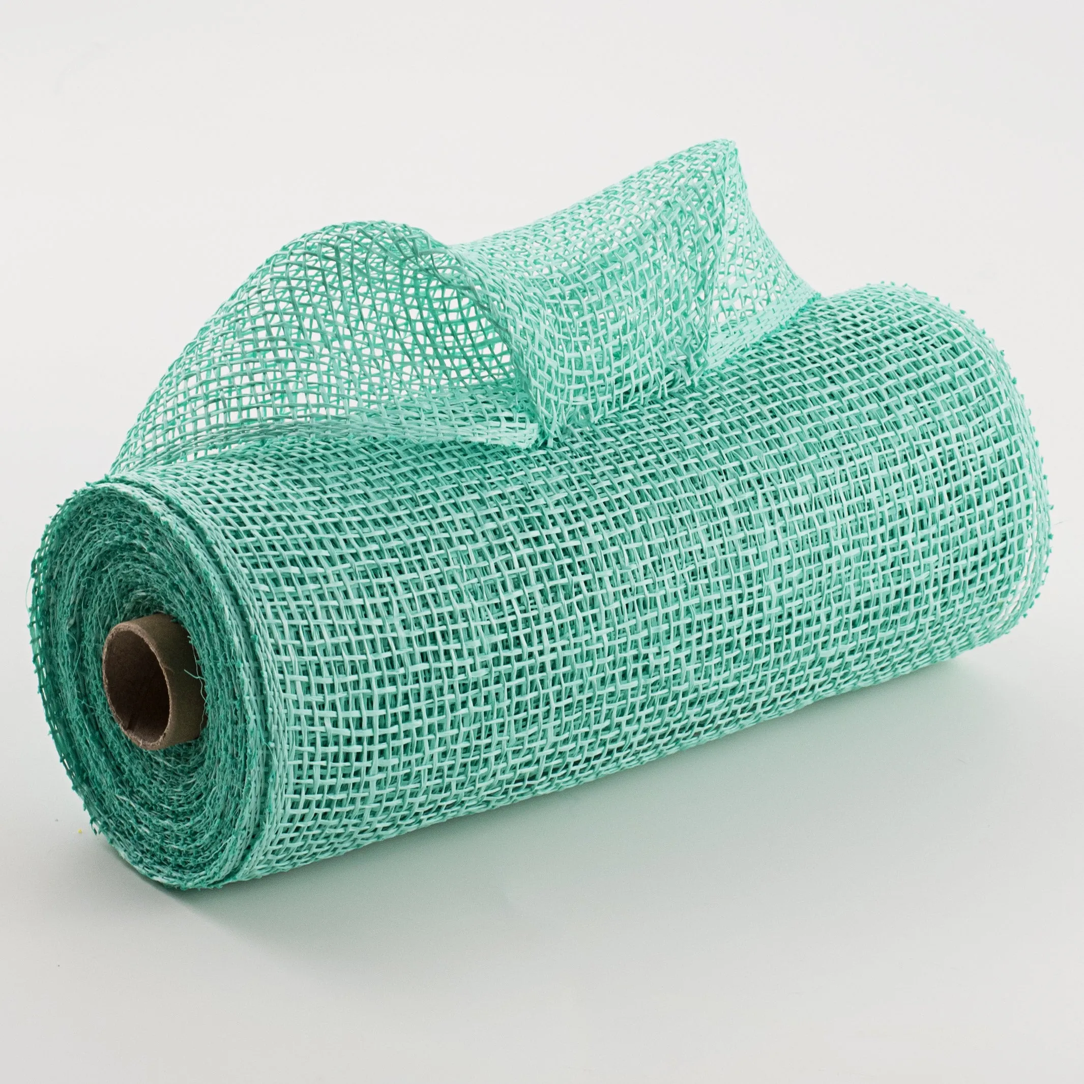 10" Poly Burlap Mesh: Mint Green