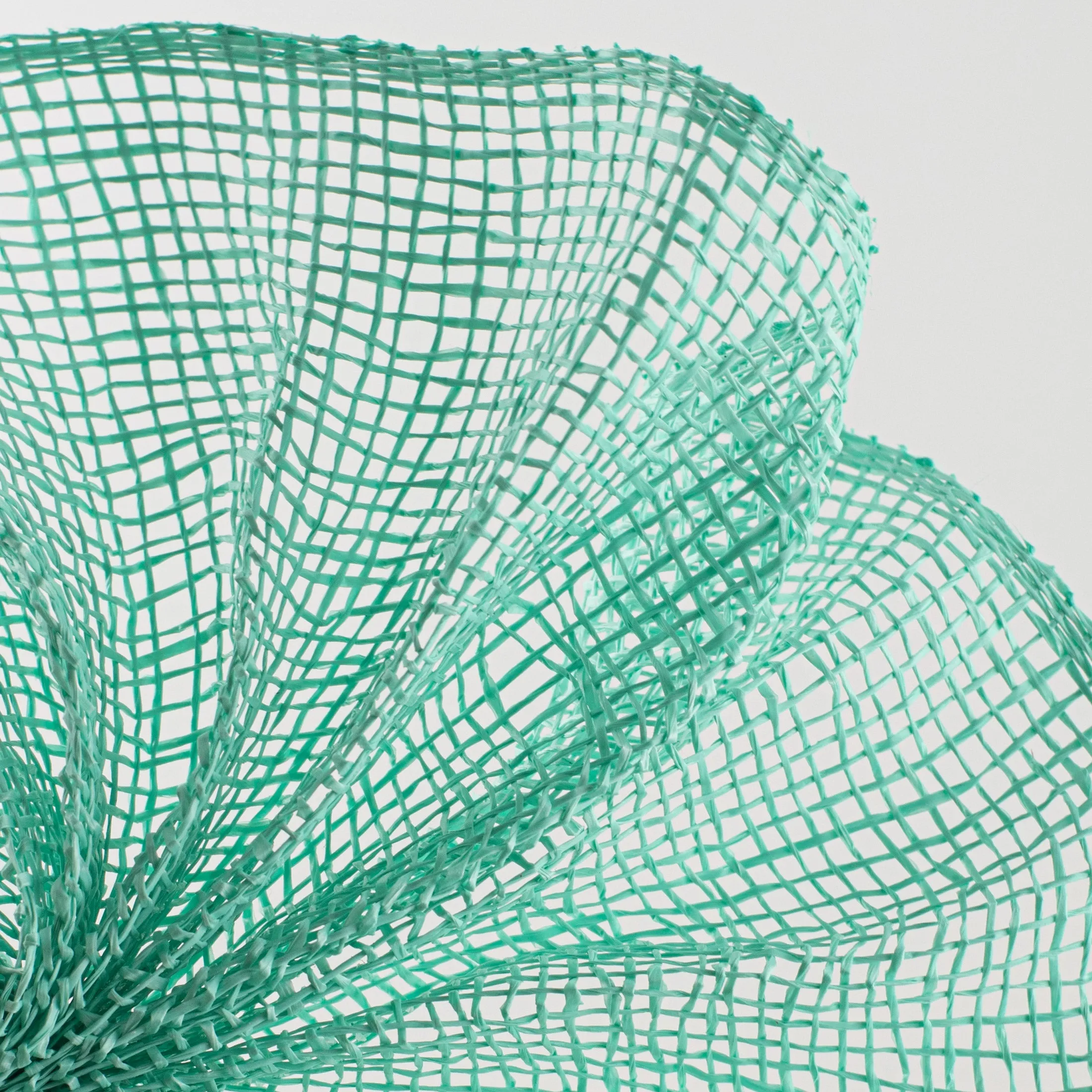 10" Poly Burlap Mesh: Mint Green