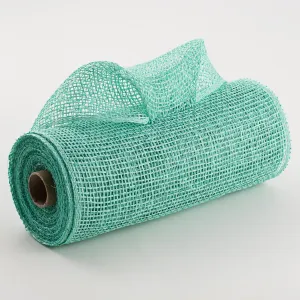 10" Poly Burlap Mesh: Mint Green