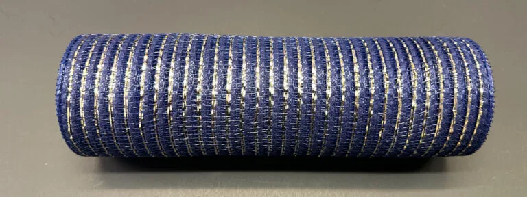 10"X10Y Navy/Champagne Breeze Metallic Mesh XB240810-27