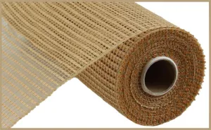 10"X10Yd Horizontal Wide Stripe Mesh  Natural  RE890018