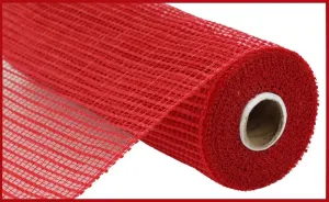 10"X10Yd Red     Horizontal Wide Stripe Mesh Re890024