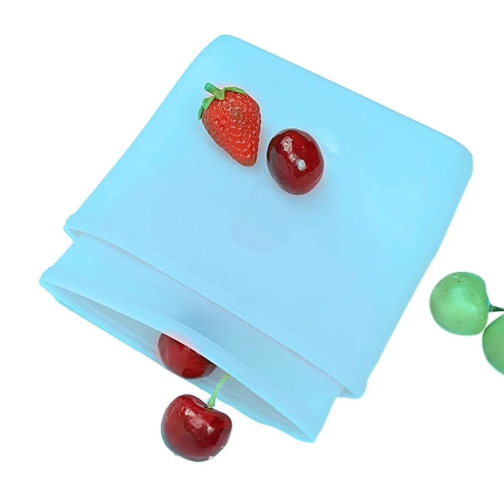 1172 Silicone Food Bag Reusable Airtight Seal Storage Container Freezer Leak-Proof (750Ml)