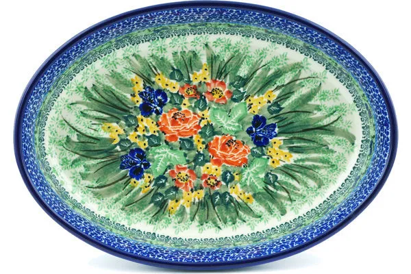 11" Oval Baker - Splendid Meadow