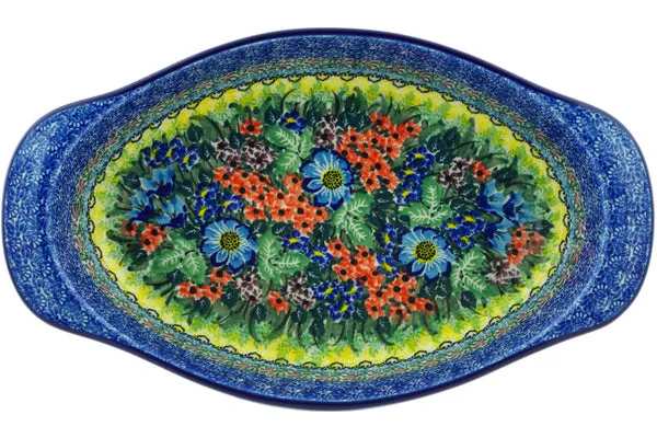 13" Oval Baker with Handles - Splendid Meadow