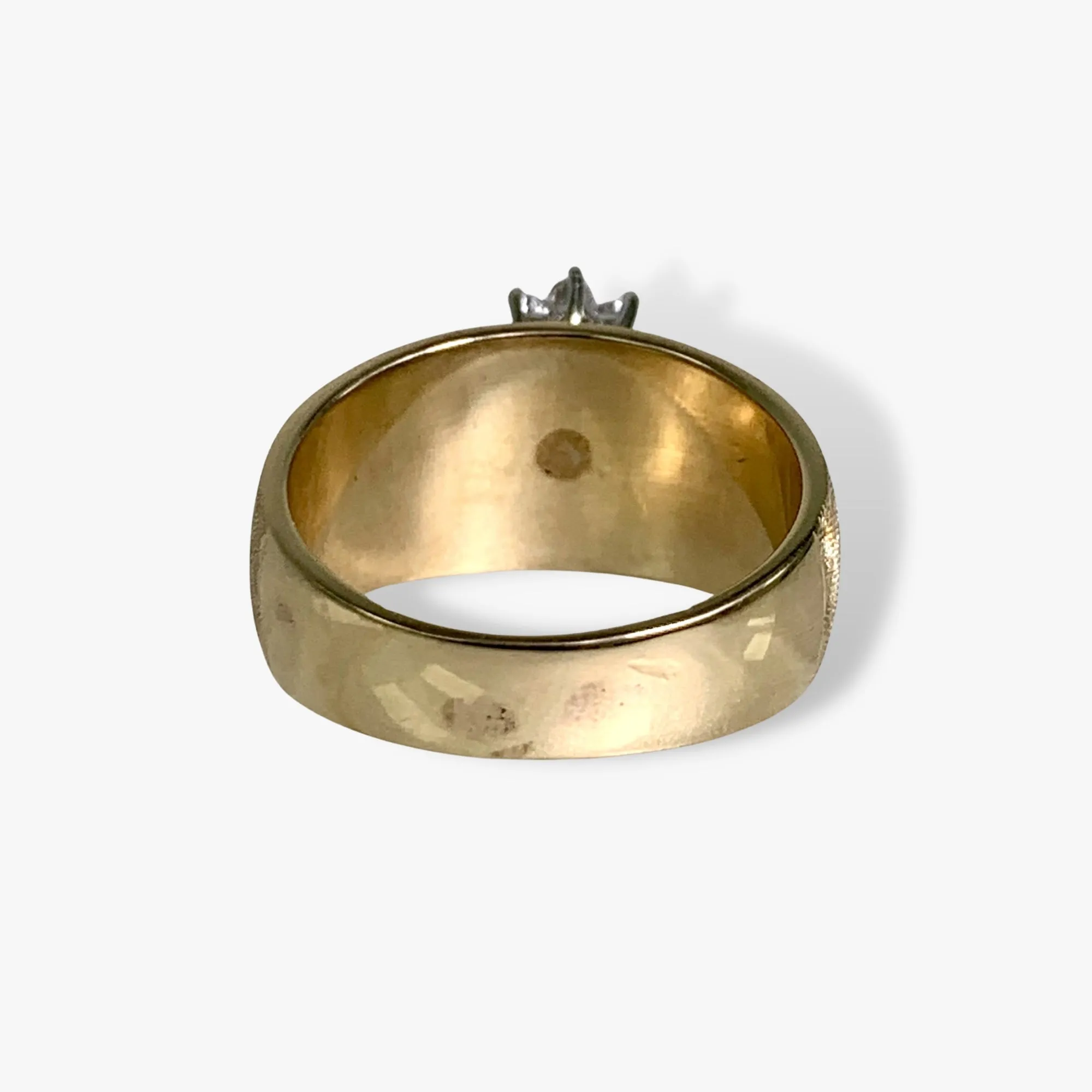 14k Florentine Finish Yellow Gold Oval Cut Ruby Diamond Halo Vintage Ring
