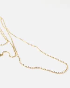 14k Gold Ball Chain Necklace