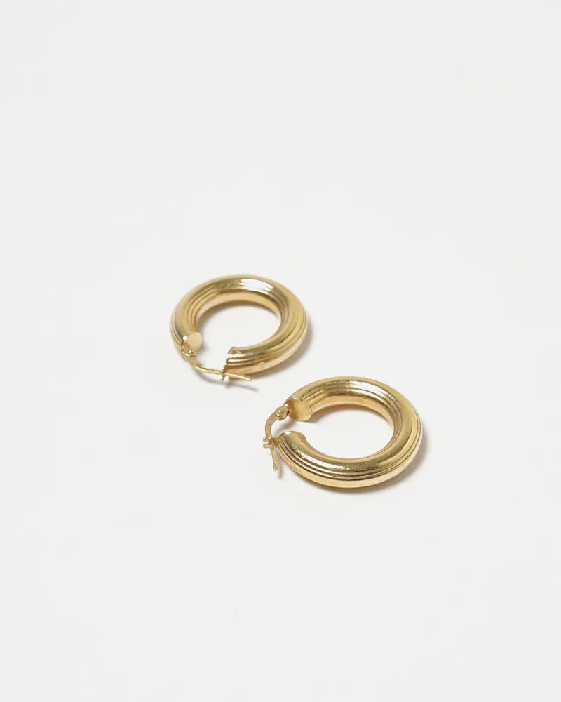 14k Gold Bold Hoop Earrings