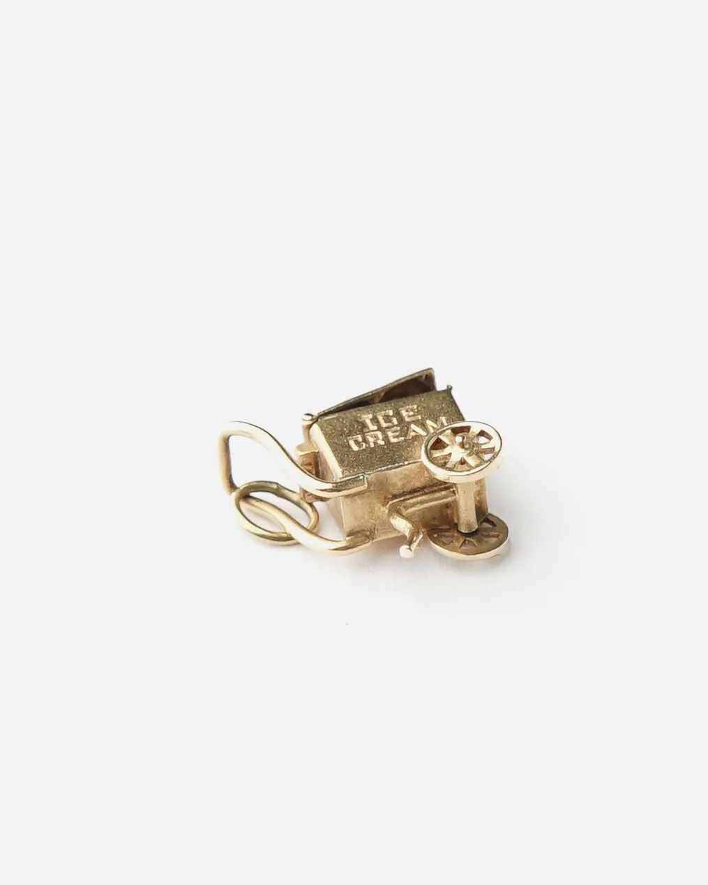 14k Gold Ice Cream Wagon Charm
