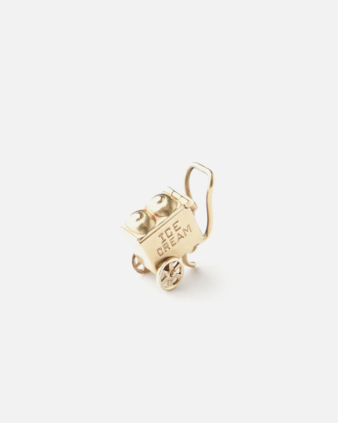 14k Gold Ice Cream Wagon Charm
