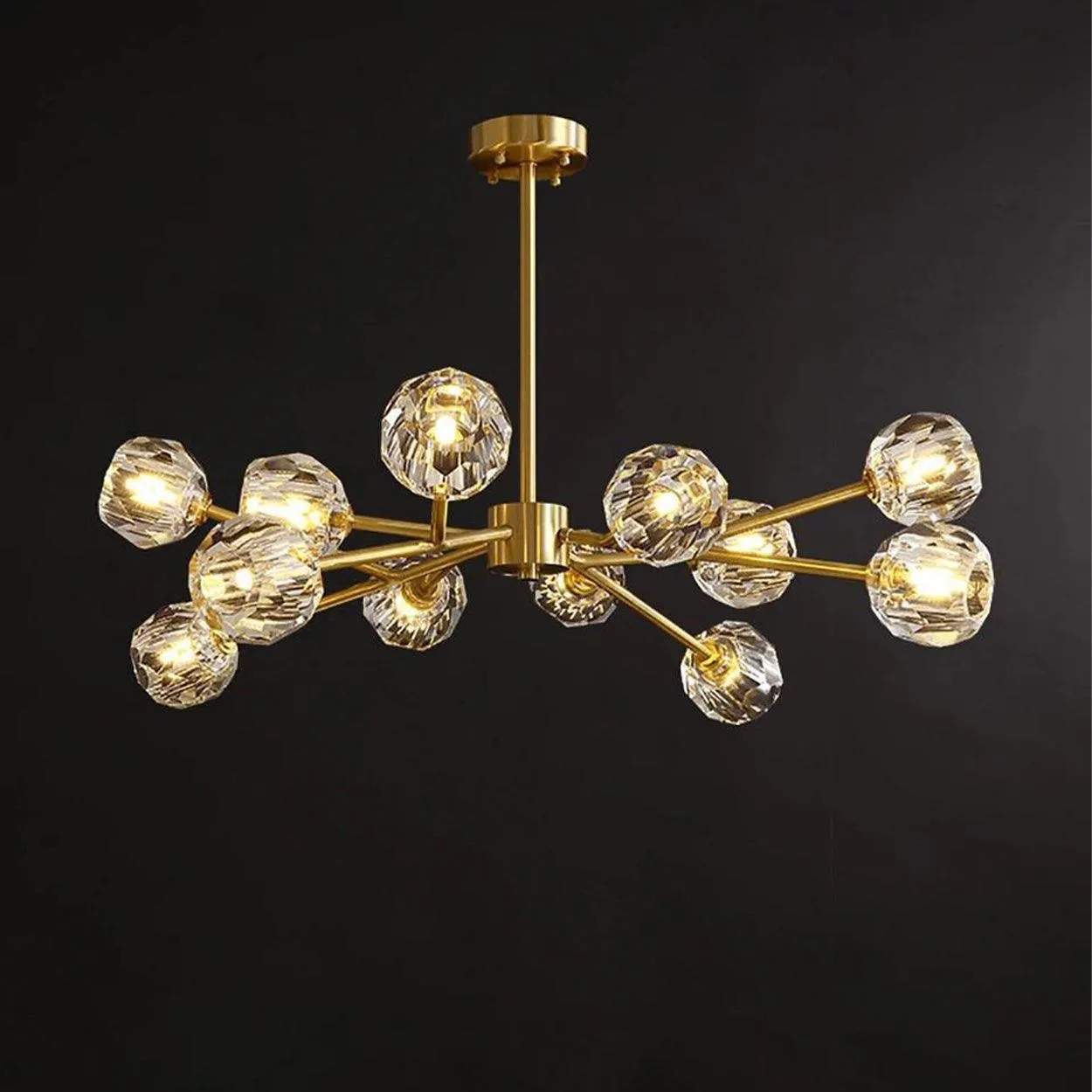 18 LIGHTS CROWN DIAMOND CRYSTAL CHANDELIER