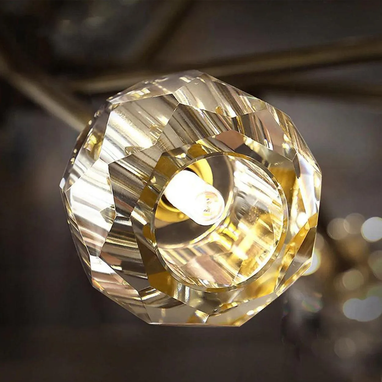 18 LIGHTS CROWN DIAMOND CRYSTAL CHANDELIER