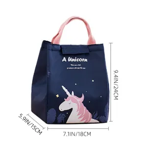 1pc Insulated Lunch Bag Kids Male Female Travel Picnic Outing Waterproof Storage Bag