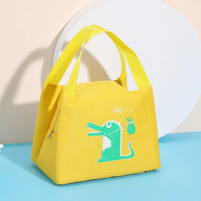 1pc Insulated Lunch Bag Kids Male Female Travel Picnic Outing Waterproof Storage Bag