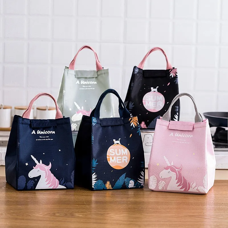 1pc Insulated Lunch Bag Kids Male Female Travel Picnic Outing Waterproof Storage Bag