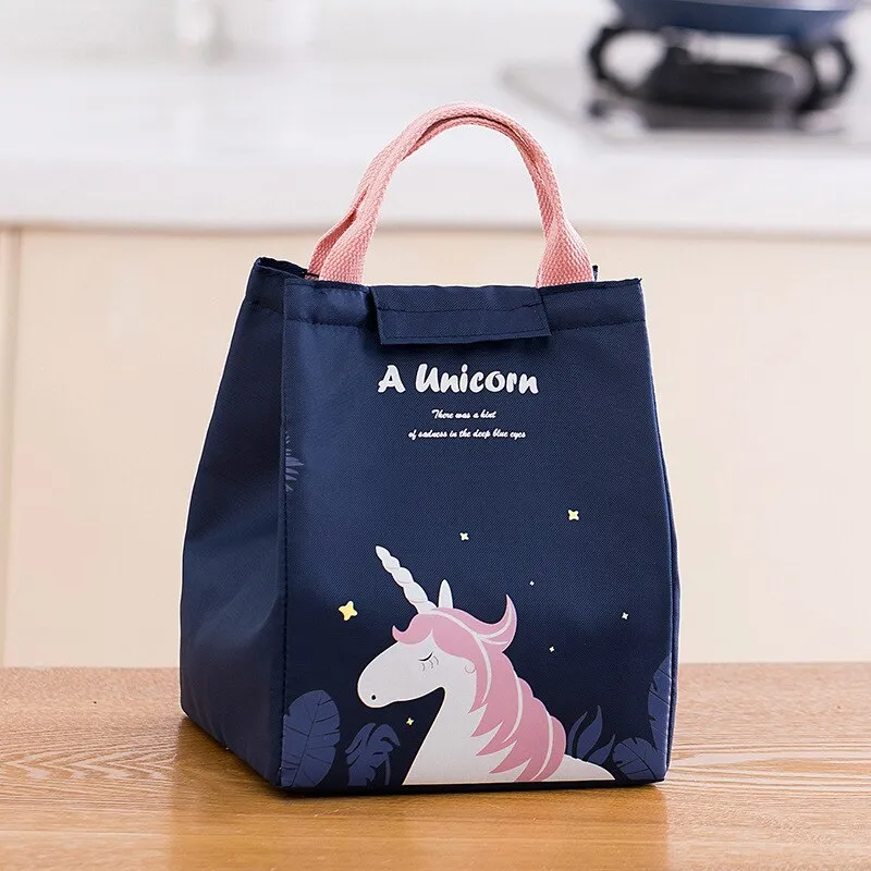 1pc Insulated Lunch Bag Kids Male Female Travel Picnic Outing Waterproof Storage Bag