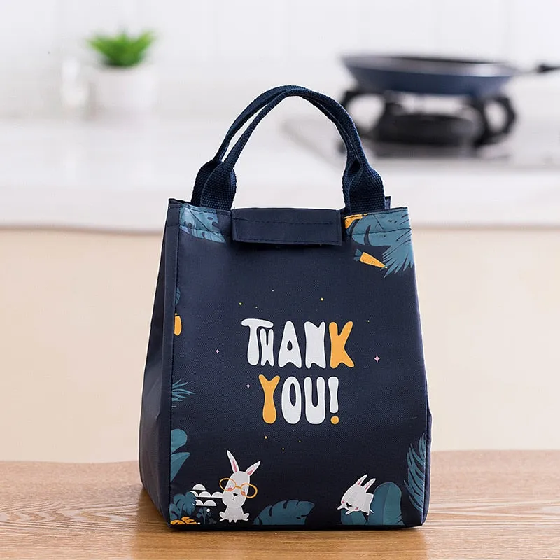 1pc Insulated Lunch Bag Kids Male Female Travel Picnic Outing Waterproof Storage Bag