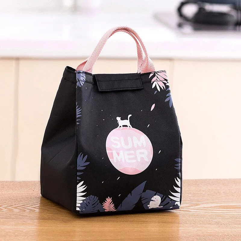 1pc Insulated Lunch Bag Kids Male Female Travel Picnic Outing Waterproof Storage Bag