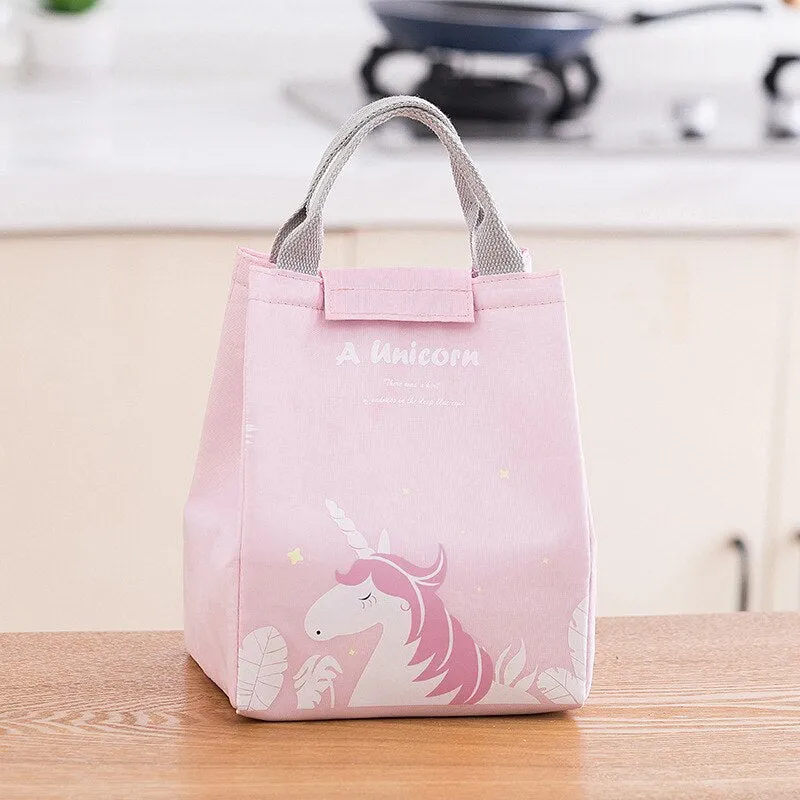 1pc Insulated Lunch Bag Kids Male Female Travel Picnic Outing Waterproof Storage Bag