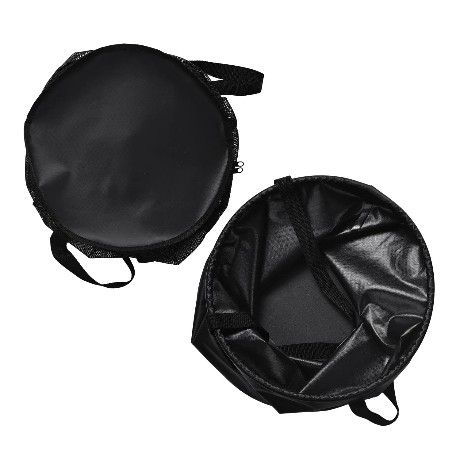 2 in 1 Folding Camping Washing Fishing Storage Basket Picnic Tote Water Bucket