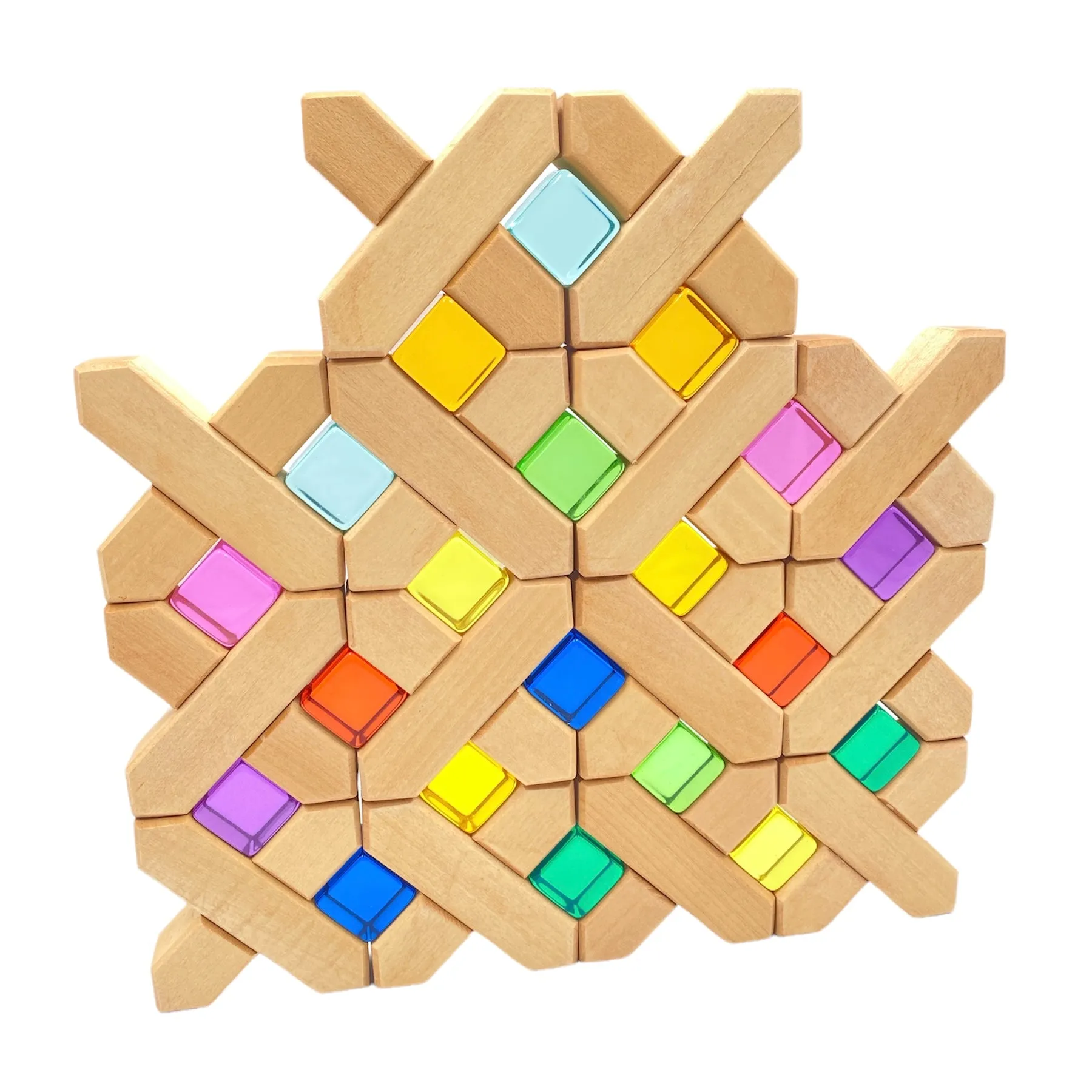 32 Pcs X-shape Blocks Set with Storage Tray