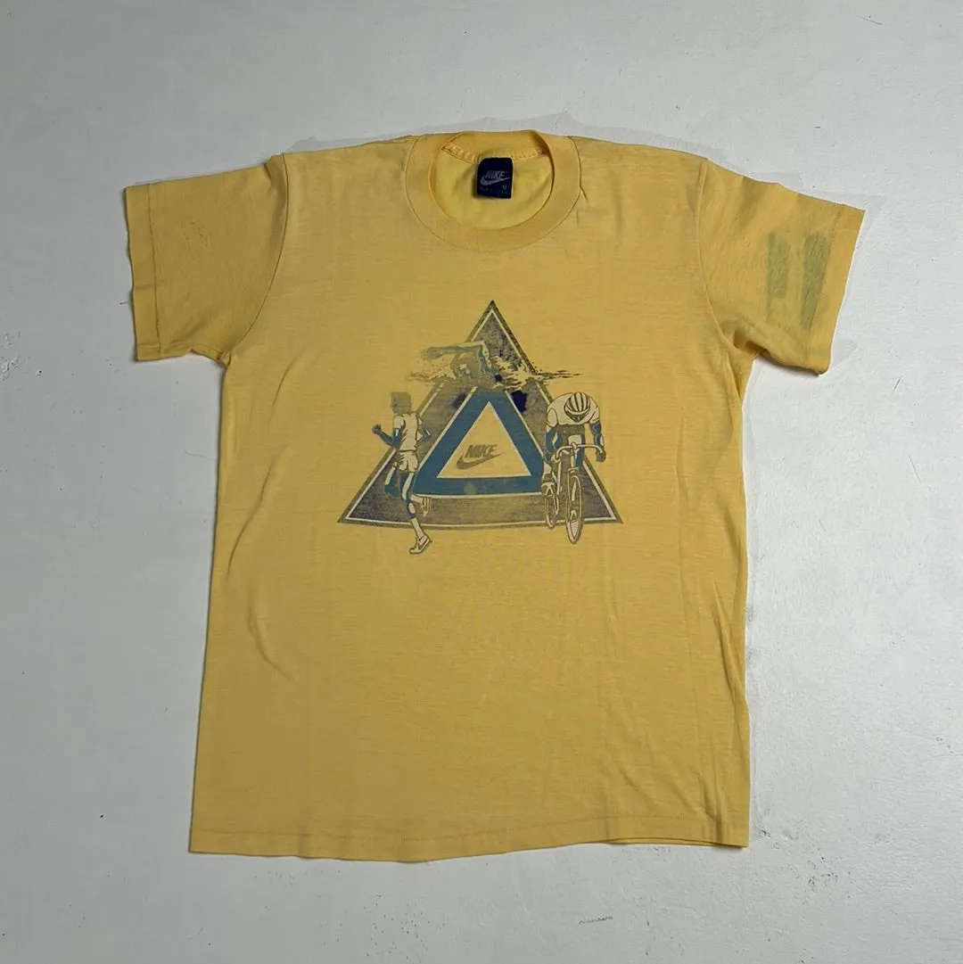 80's Nike Triathlon Yellow Tee - V168