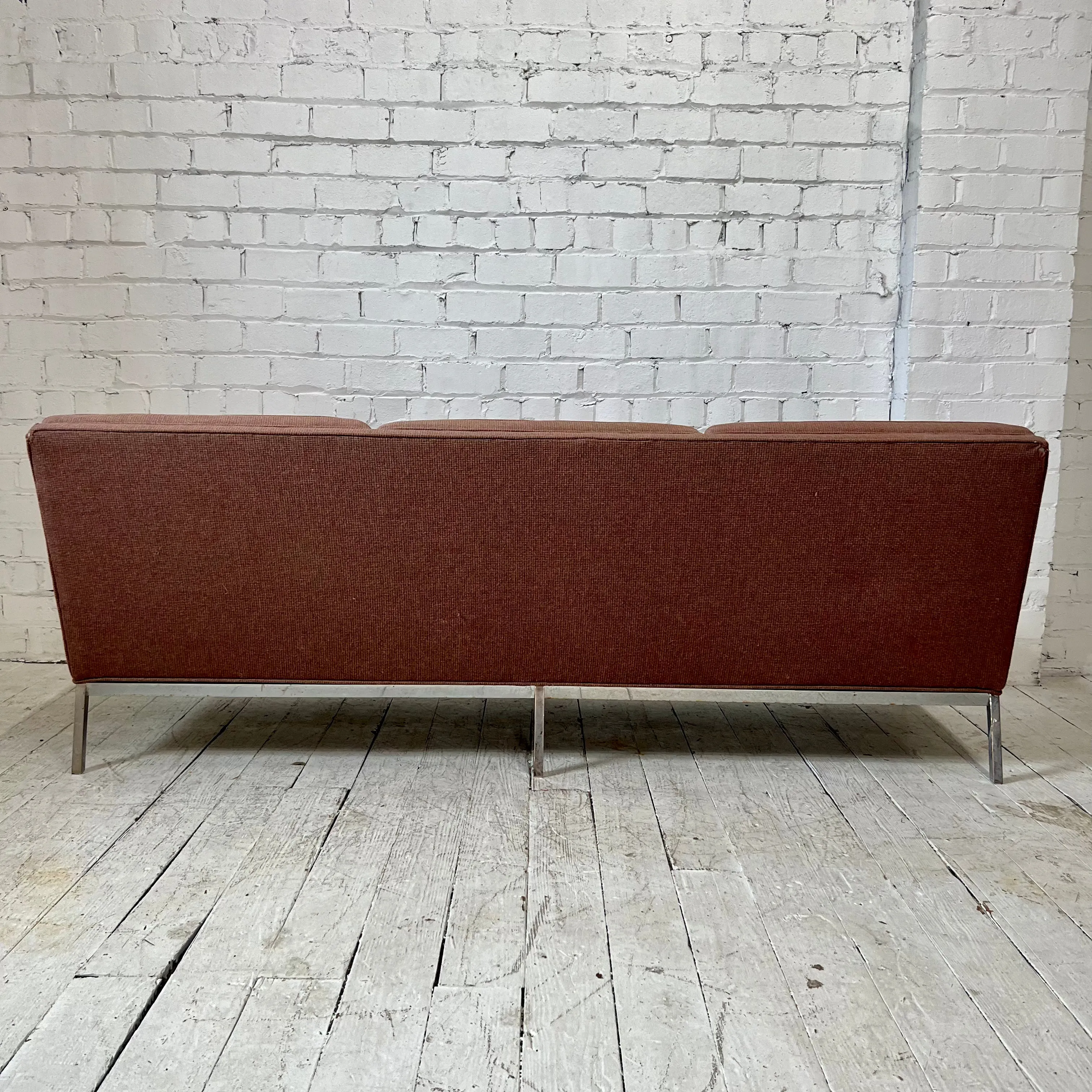 84" Florence Knoll Chrome Base Sofa