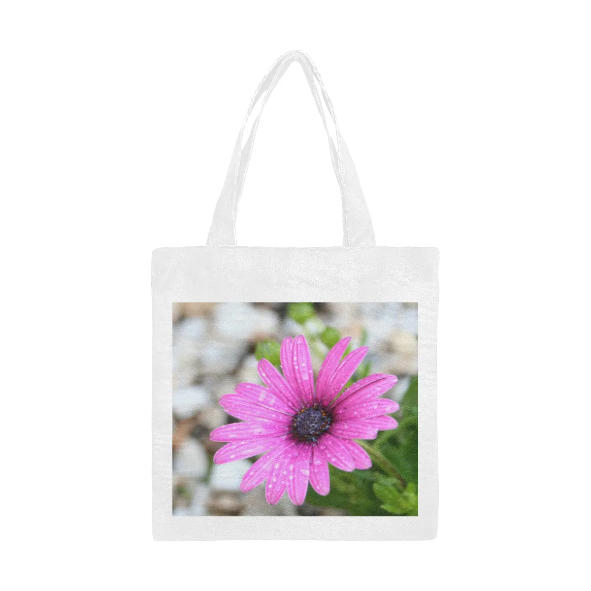 African Daisy Large Tote Bag Cotton Canvas (Made in Australia)