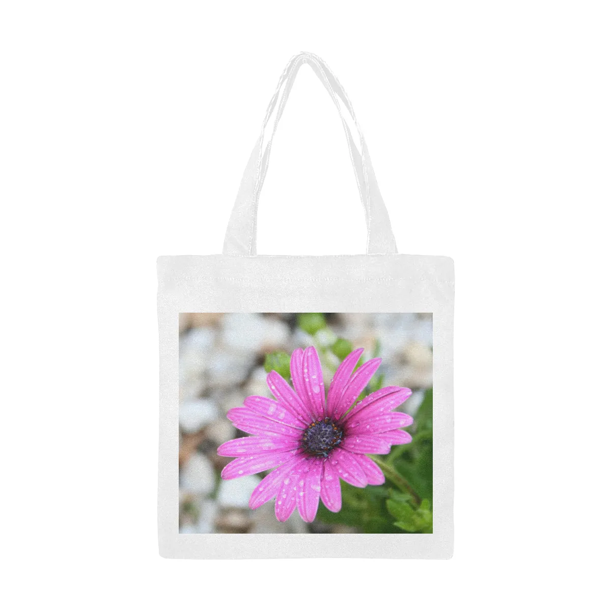 African Daisy Large Tote Bag Cotton Canvas (Made in Australia)