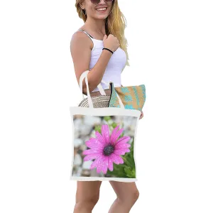 African Daisy Large Tote Bag Cotton Canvas (Made in Australia)