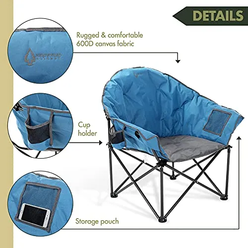 Arrowhead Outdoor Oversized Heavy-Duty Club Folding Camping Chair