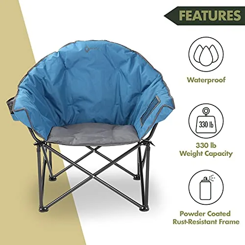 Arrowhead Outdoor Oversized Heavy-Duty Club Folding Camping Chair