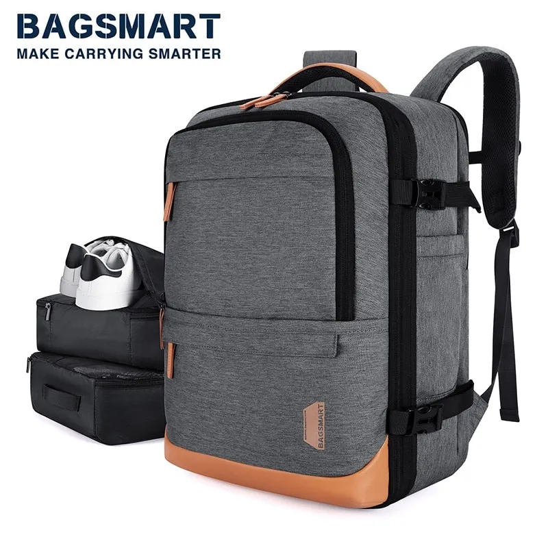 BAGSMART 40L Travel Backpack Expandable 17.3 inch Laptop Bag Waterproof Multifunctional School Business Bag luggage Bags