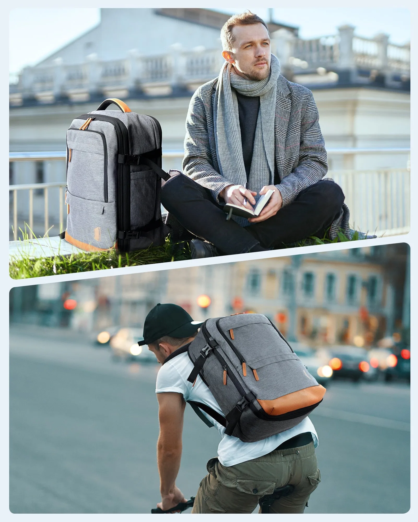 BAGSMART 40L Travel Backpack Expandable 17.3 inch Laptop Bag Waterproof Multifunctional School Business Bag luggage Bags