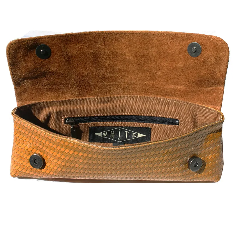 Baguette Clutch  - Yellow Basketweave