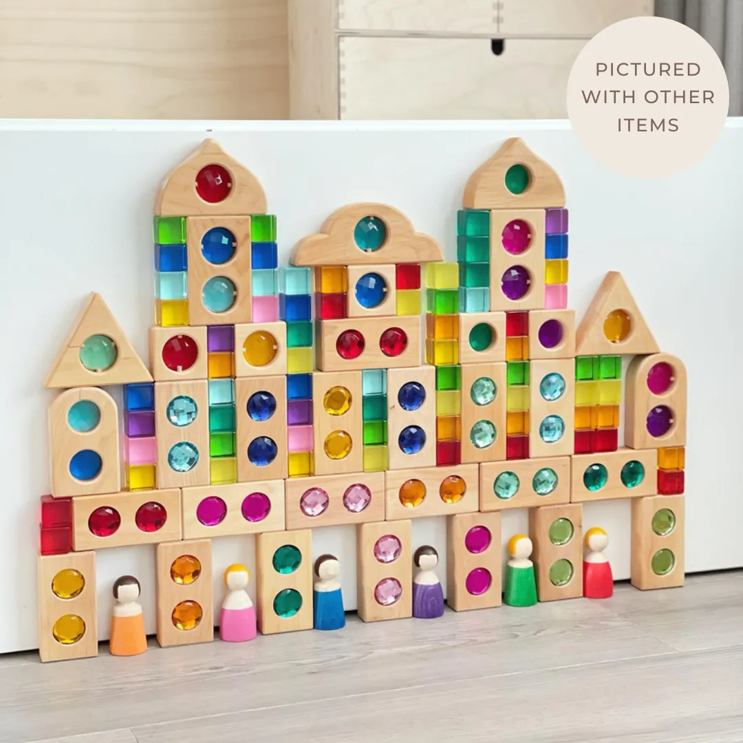 Bauspiel Luminous Building Blocks | PASTEL 12 Pieces