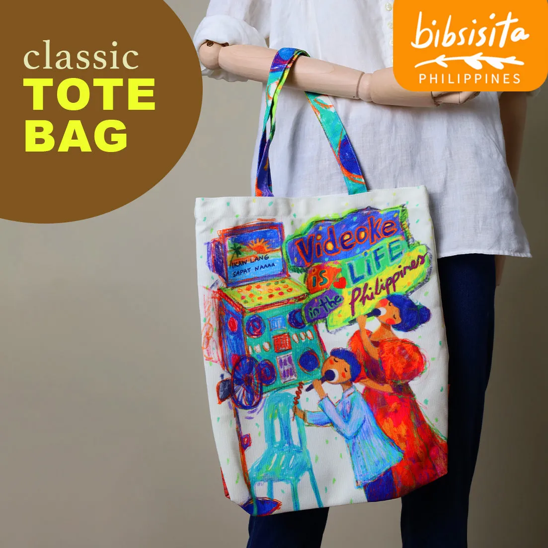 Bibsisita Canvas Tote Bag- VIDEOOKE