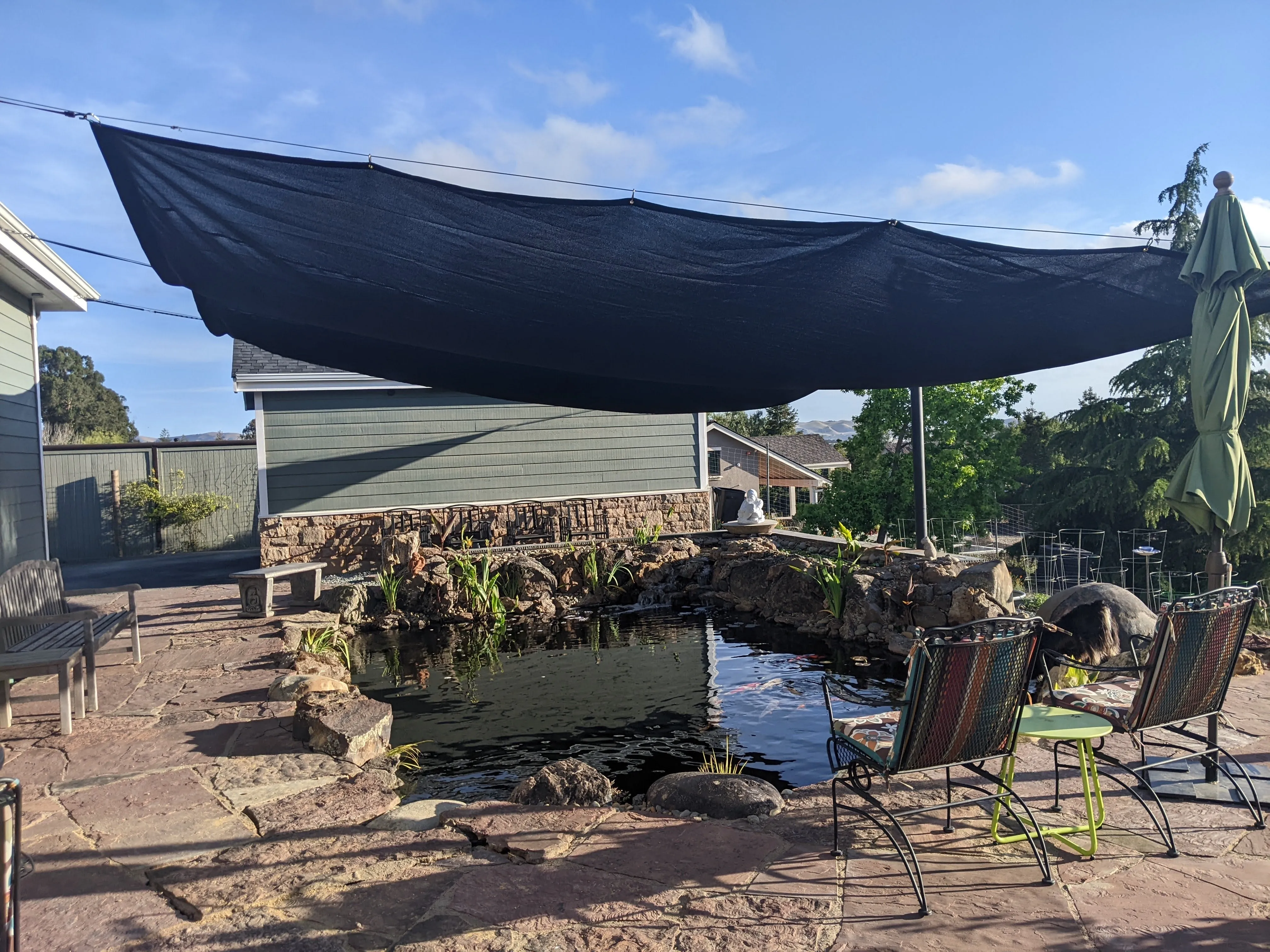 Black 86% Super Shade Mesh Tarp 6' x 16'