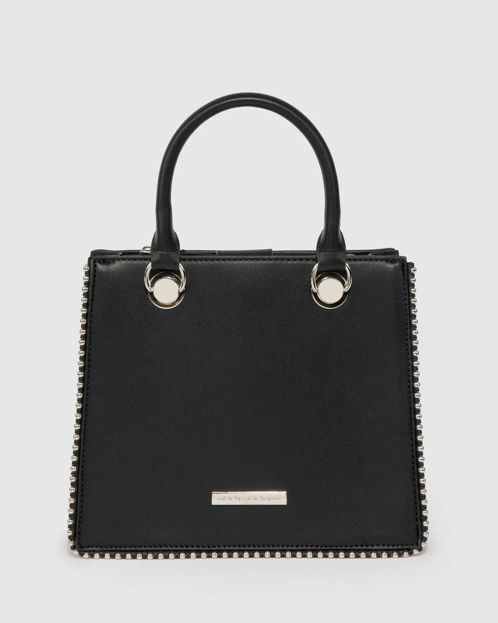 Black Alina Stud Mini Tote Bag