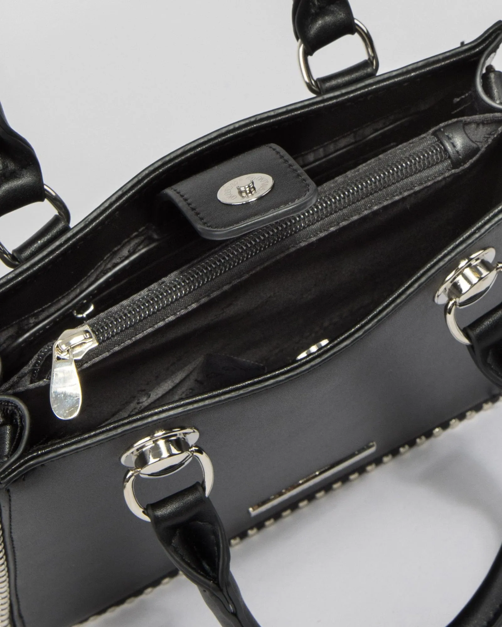 Black Alina Stud Mini Tote Bag