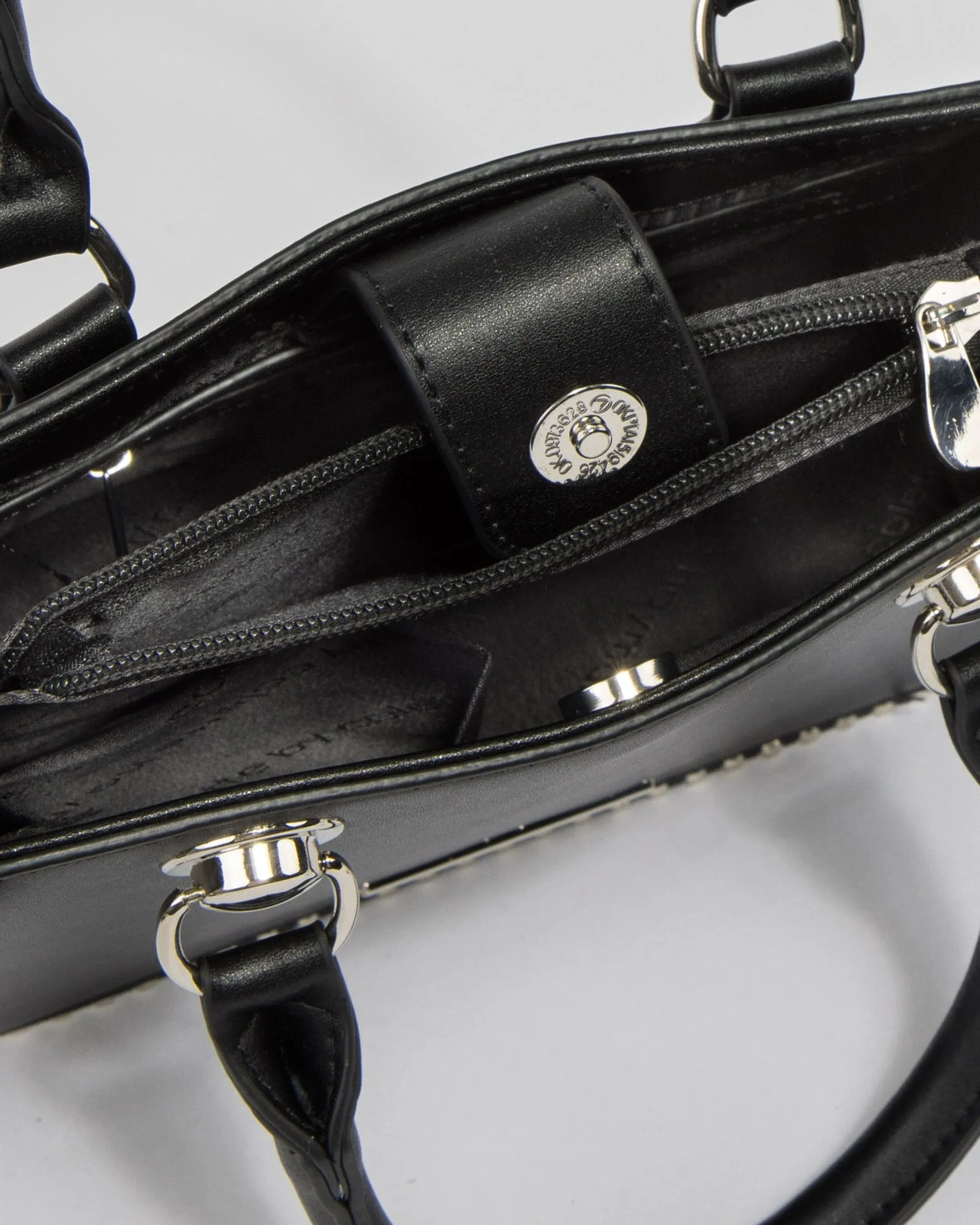 Black Alina Stud Mini Tote Bag