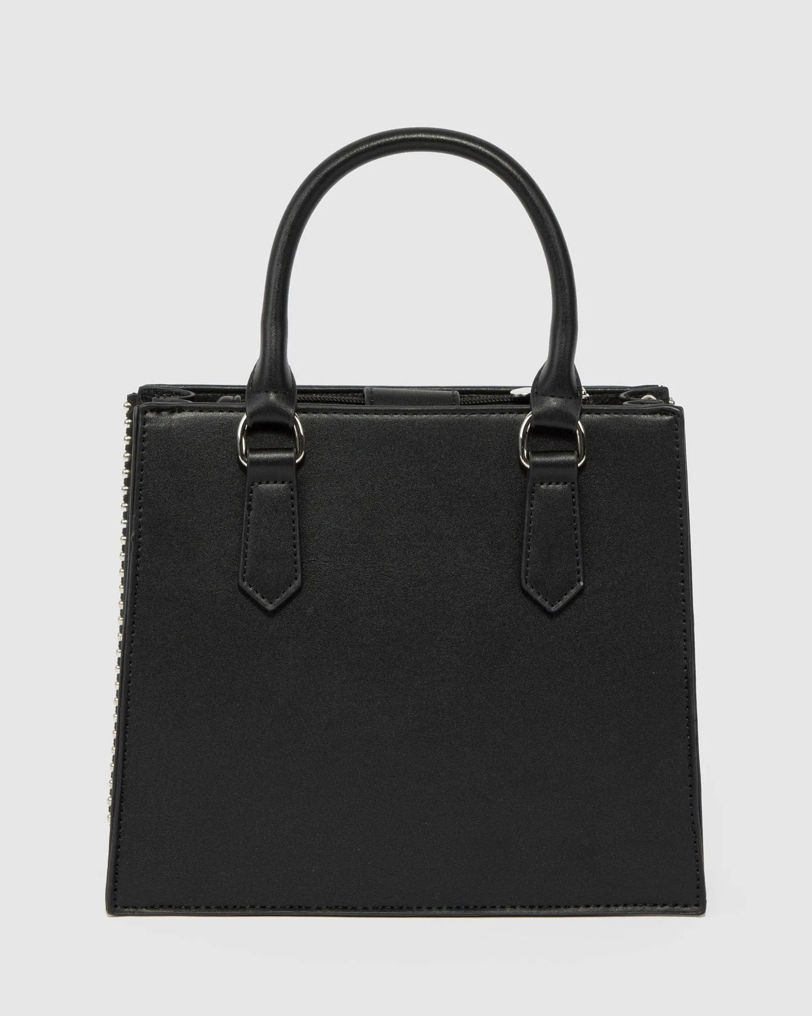 Black Alina Stud Mini Tote Bag