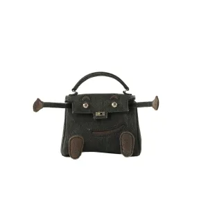 Black Canvas Mini Doll Bag