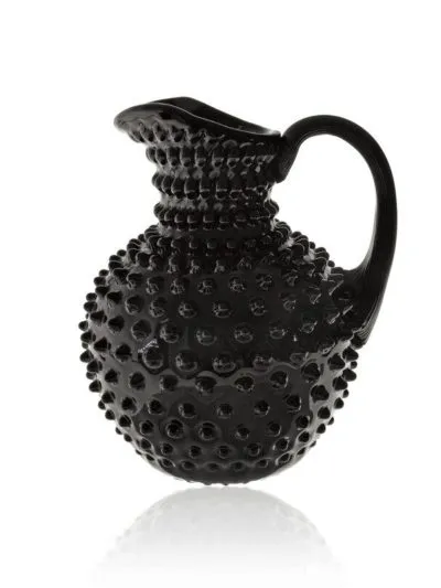Black Hobnail Round Jug